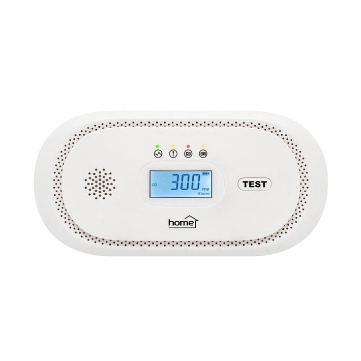 Home CO10LCD szén-monoxid vészjelző, LCD kijelző , elemes, 2 év elem élettartam, 10 év érzékelő élettartam