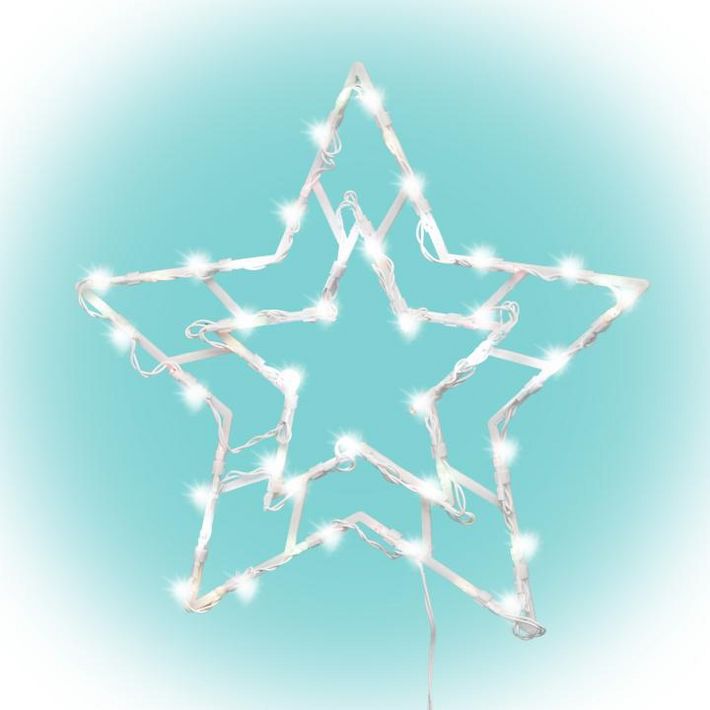 Home KID503WW csillag ablakdísz, kül- és beltéri kivitel, 35 db melegfehér LED, 2 tapadókorong, fehér tápkábel, 33 x 28 cm