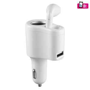 SAL SABT 31 fülhallgató autós töltővel, 3 in 1, monó headset, 3,1 A gyorstöltő, ~2 óra üzemidő