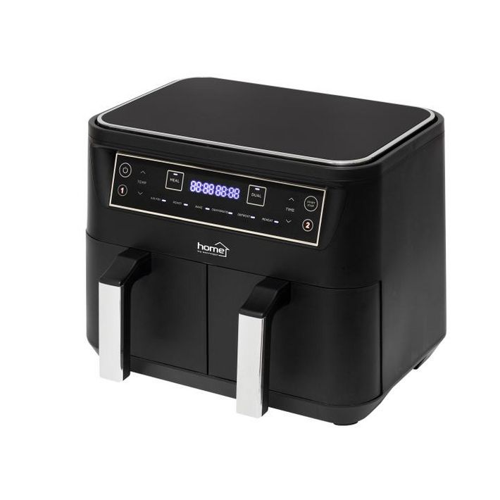 Home HG AF 24 air fryer, forrólevegős fritőz, 2 X 3,8 literes, 6-féle üzemmód, 2460 W, MEAL funkció, DUAL funkció, fekete - Image 2