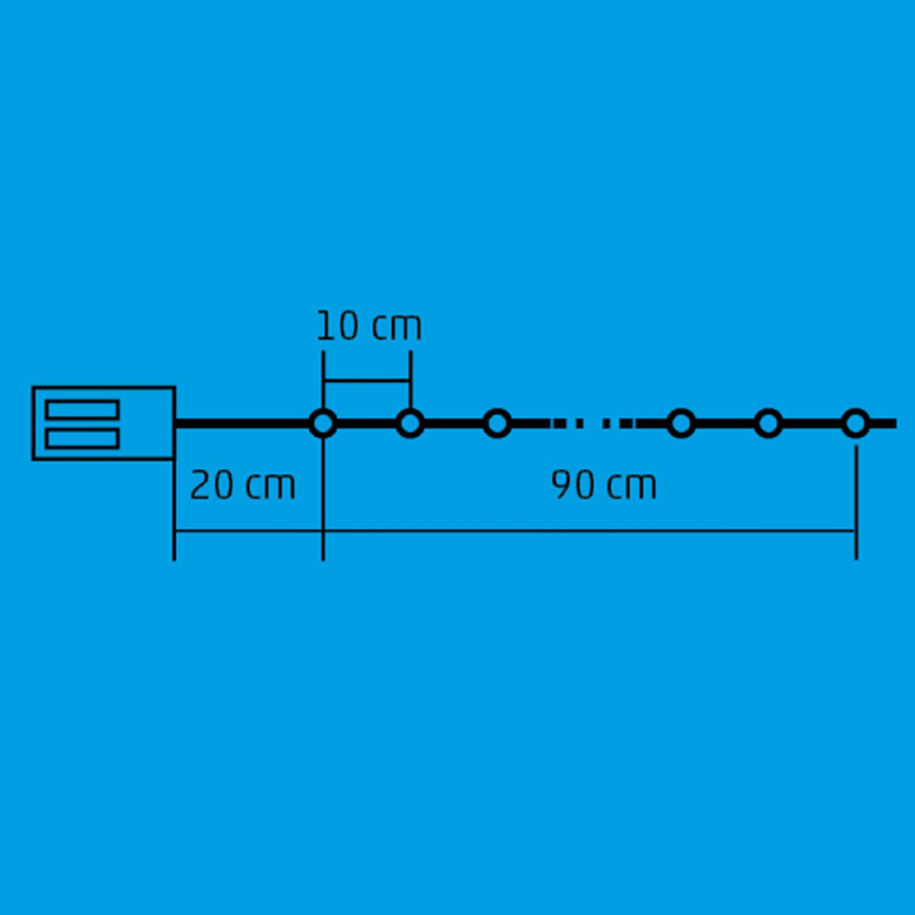 Home MLC 10/CS mini LED-es csillag fényfüzér, 0,9 m / 10 db melegfehér LED, állófényű, átlátszó vezeték, elemes, beltéri kivitel - Image 2