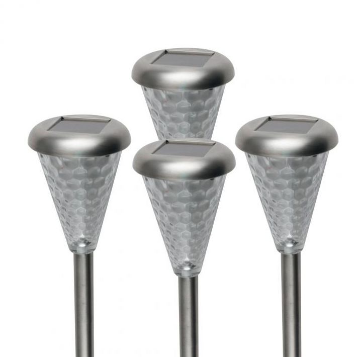 Home MX 811/4 napelemes kerti lámpa szett, 4 db, 1 db LED, fém, üveg és műanyag, automatikus - Image 2