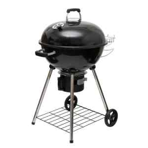 Home GR03 fedeles gömbgrill, faszén, faszénbrikett, zománcozott acél tűztér és fedél, krómozott acél rostély, galvanizált acél széntartó, 76 cm rostélymagasság