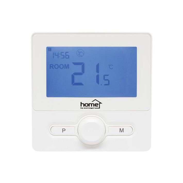 Home THE25W digitális vezetékes szobatermosztát, falra szerelhető, programozható, ablaknyitás-érzékelés, fagyvédelmi funkció, fehér