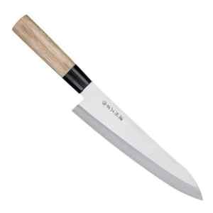 Satake 805-858 Megumi Gyuto (Séf) japán konyhakés, rozsdamentes acél, 21 cm pengehossz, gumifa markolat