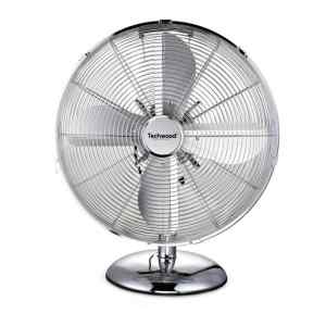 Techwood TVI-335 fém asztali ventilátor, 30 cm-es lapátátmérő, 45 W, 3 sebesség, oszcillálás, hálózati tápellátás