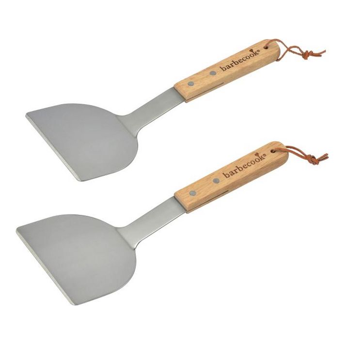Barbecook BC-ACC-7123 2db-os rozsdamentes acél rostlap forgató, fa nyél, 100% FSC, 31cm - Image 2
