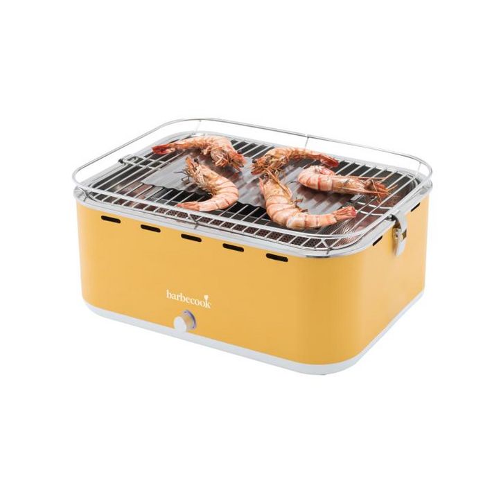 Barbecook BC-CHA-1016 Carlo asztali faszenes grill, sárga, 44x33x21cm - Image 2