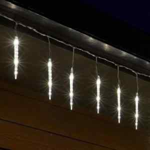 Home KJL288 jégcsap fényfüzér, 3,5m hosszú, 288db hidegfehér SMD LED, 8db jégcsap/36db LED, hálózati adapter, kül- és beltéri kivitel