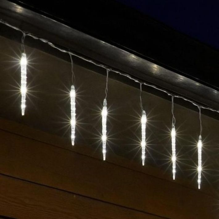 Home KJL288 jégcsap fényfüzér, 3,5m hosszú, 288db hidegfehér SMD LED, 8db jégcsap/36db LED, hálózati adapter, kül- és beltéri kivitel