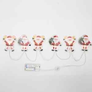 Home MLS6 LED-es mikulás fényfüzér, szilikon, 6db melegfehér LED, elemes tápellátás, beltéri kivitel