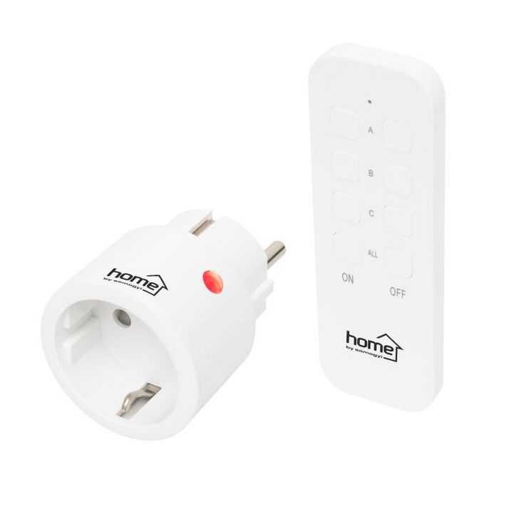 Home TH2311 távirányítható mini hálózati aljzat szett, 2300 W, 1 aljzat + 1 távirányító - Image 2
