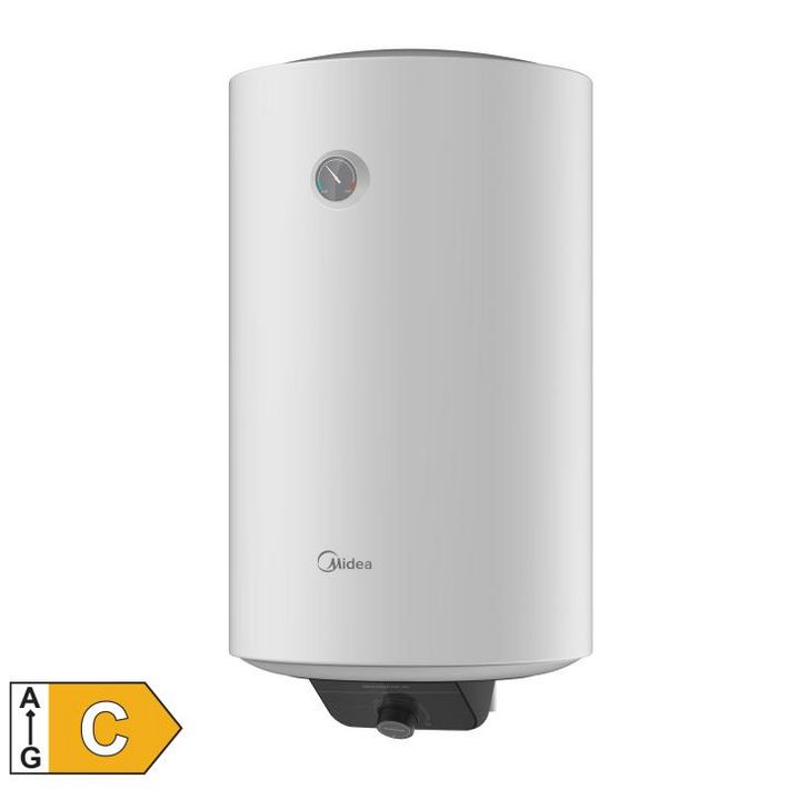 MIDEA D80-15FG elektromos vízmelegítő, bojler, 1500 W, 80 liter, zománcozott víztartály és fűtőszál, mechanikus vezérlés