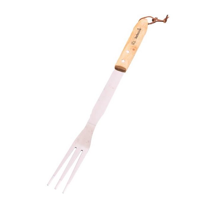 Barbecook BC-ACC-7072 rozsdamentes acél grill villa, gumifa nyél, 100% FSC, 46cm - Image 2