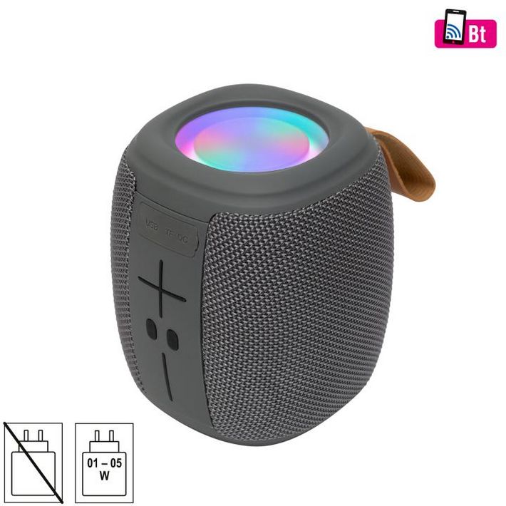 SAL BT 1000 hordozható boombox, Bluetooth kihangosító, FM rádió, USB, microSD, beépített mikrofon, RGB LED, ~15 óra üzemidő - Image 2