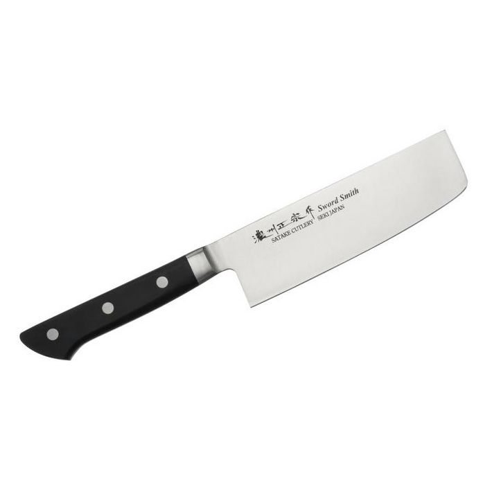 Satake 803-649 Satoru Nakiri japán konyhakés, 16 cm penge hossz, rozsdamentes acél, kemény műanyag markolat - Image 2