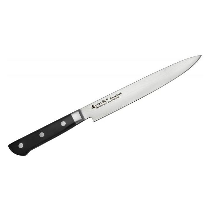 Satake 805-551 Daichi japán damaszk szeletelő kés, 20 cm penge hossz, damaszk acél, pakka fa markolat - Image 2