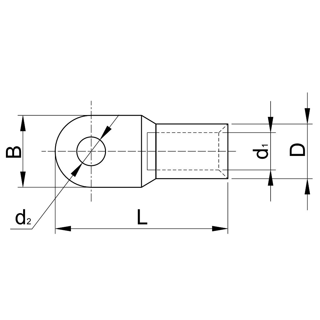 Tracon CL25-8 Szigeteletlen szemes csősaru,ónozott elektrolitréz 25mm²,M8 - Image 3