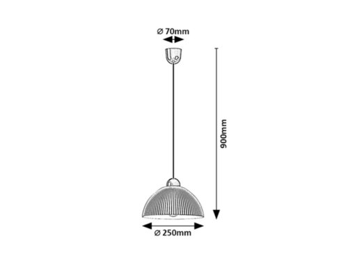 Rábalux 72042 Avenora,függeszték E27 1xMAX60W, D25cm - Image 5