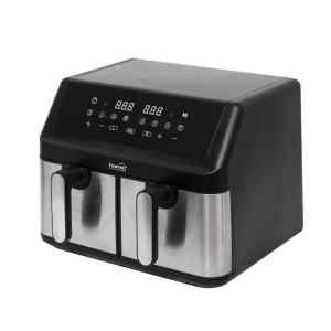 Home HGAF29 duplakosaras forrólevegős sütő, 2 x 4,5L, 2000 W, digitális vezérlés, 8 féle üzemmód