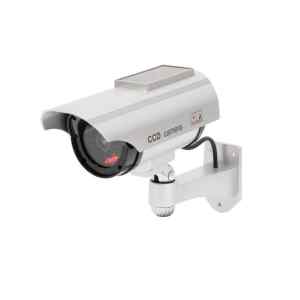 Home HSK160 kültéri napelemes álkamera, villogó piros LED, körbe forgatható, egyszerű felszerelés, akkumulátoros tápellátás opció, élethű kamera megjelenés, IP4