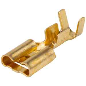 Tracon CSH6 Szigeteletlen rátolható csatlakozó hüvely,sárgaréz 6,3×0,8mm,1-2,5mm²
