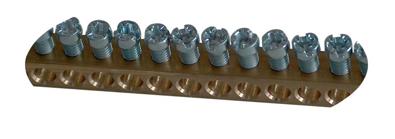 Tracon TNFS Rézsín max.63A,230/400VAC,1m,W×H=8×8mm,d=4.5mm,152xM4
