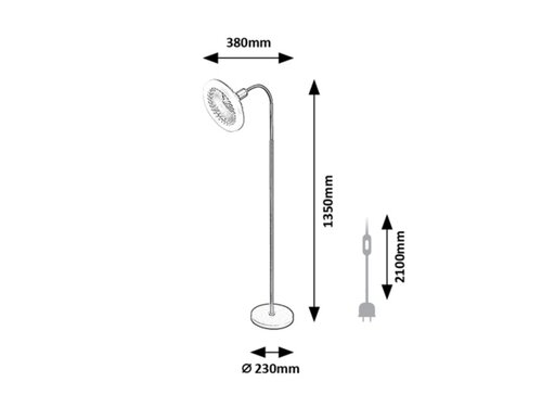 Rábalux 74031 Venturo,álló lámpa,E27 1x16W,H135cm,ventilátor - Image 15