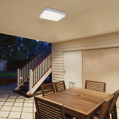 Rábalux 77138 Lowar,kültéri modern mennyezeti LED 18W szenzor 4000K kültéri lámpa IP44 fehér műanyag - Image 12