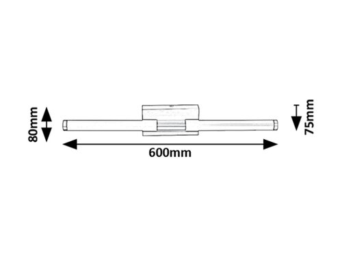 Rábalux 75045 Tilora,beltéri minimál fürdő.mennyezeti LED 8W L60cm Beltéri lámpa Fürdőszobai IP44 fekete műanyag - Image 4