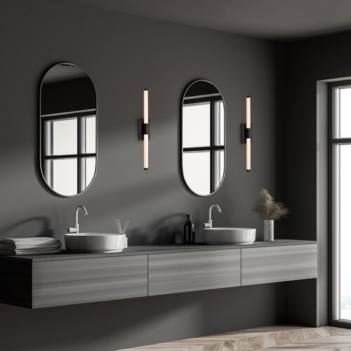 Rábalux 75045 Tilora,beltéri minimál fürdő.mennyezeti LED 8W L60cm Beltéri lámpa Fürdőszobai IP44 fekete műanyag - Image 5