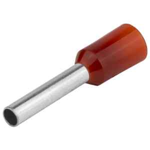 Tracon E113 Szigetelt érvéghüvely,ónozott elektrolitréz,piros 1,5mm²,L=14,6mm