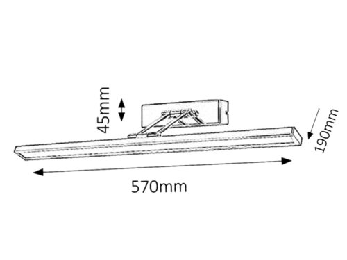 Rábalux 3908 Picture modern slim beltéri képmegvilágító lámpa LED 12W IP20 króm - Image 4