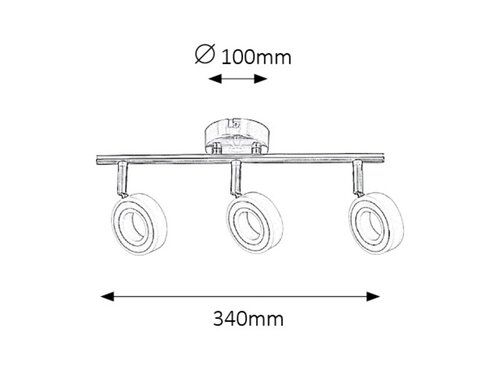 Rábalux 5941 Zora modern beltéri spotlámpa LED 3x 4,5W IP20 króm - Image 3