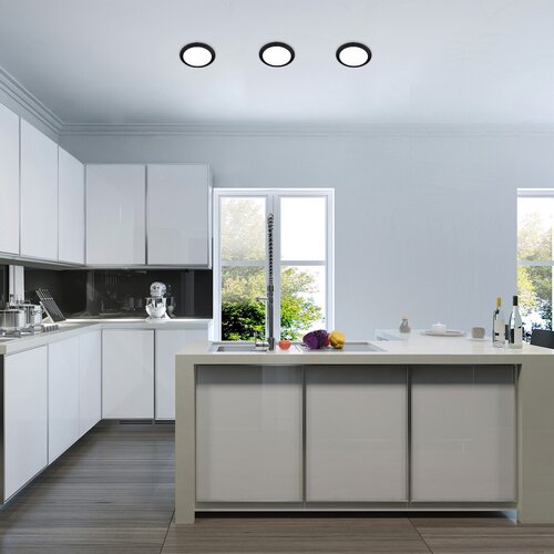 Rábalux 2681 Shaun minimál beltéri ráépíthető és beépíthető lámpa LED 24W IP20 fekete - Image 6