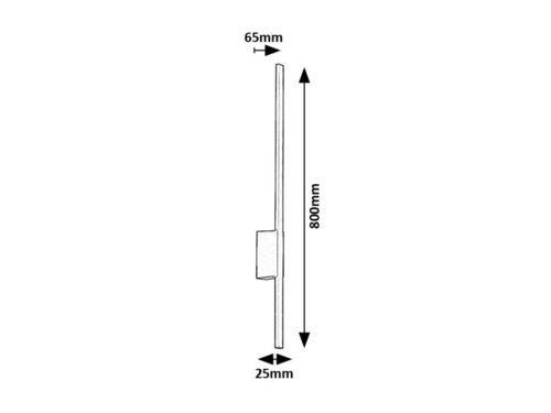 Rábalux 77125 Kelebia,kültéri modern fali LED 12W H80cm fekete - Image 4