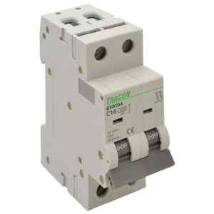 Tracon TDA-2D-1 Kismegszakító, 2 pólus, D karakterisztika, 1A, D, 2P, 10kA