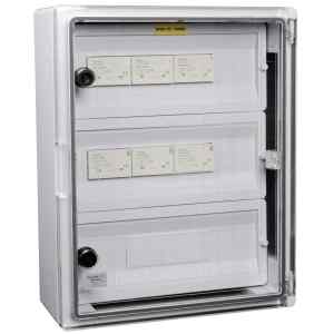 Tracon SPBPVDC6 Túlfeszültség-védelmi doboz fotovoltaikus rendszerekhez 500x400x175mm,IP65,DC1+2,Un=1000VDC