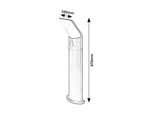 Rábalux 77173 Tolna,kültéri modern álló LED 10W H67cm fekete - Image 7