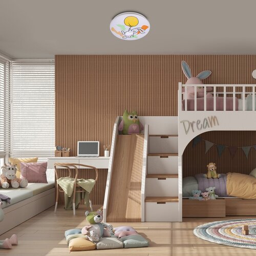 Rábalux 71409 Hopply,beltéri gyerek lámpa mennyezeti LED 24W D37,5cm,nyuszi Beltéri Gyereklámpa IP20 fehér műanyag - Image 7