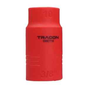 Tracon DSET16-10 1000V-ra szigetelt dugókulcs fej, 1000V, 3/8, 10mm