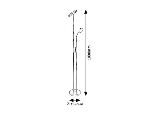 Rábalux 3240 Ophus modern beltéri állólámpa LED 18,5 + 4,5W IP20 matt fekete - Image 2