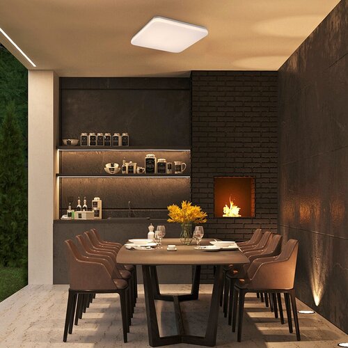 Rábalux 77136 Lowar,kültéri modern mennyezeti LED36W,41x41cm,négyzet kültéri lámpa IP44 fehér műanyag - Image 13
