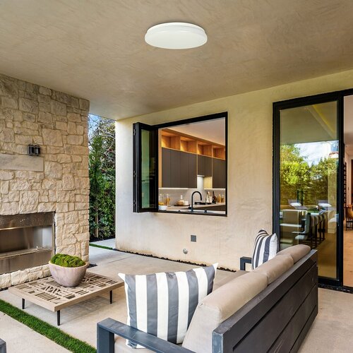 Rábalux 77139 Lowar,kültéri modern mennyezeti LED 24W szenzor 3000K kültéri lámpa IP44 fehér műanyag - Image 9