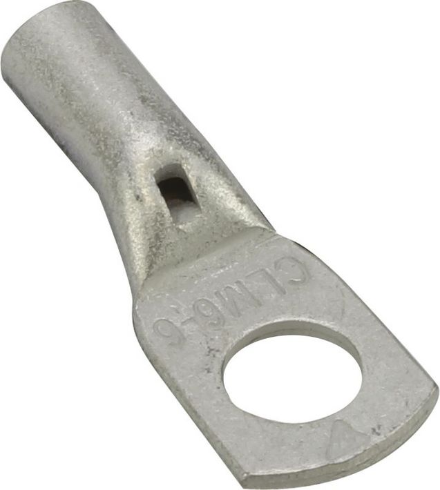 Tracon CLM6-8 Szigeteletlen szemes csősaru, ónozott elektrolitréz, 6mm2, M8, (d1=3,8mm, d2=8,4mm)