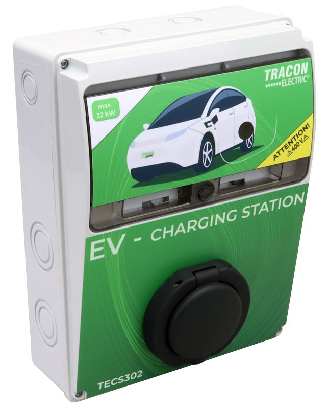 Tracon TECS302 E-AUTÓ TÖLTŐÁLLOMÁS 22kW 3×32A/400V 22kW TYPE2