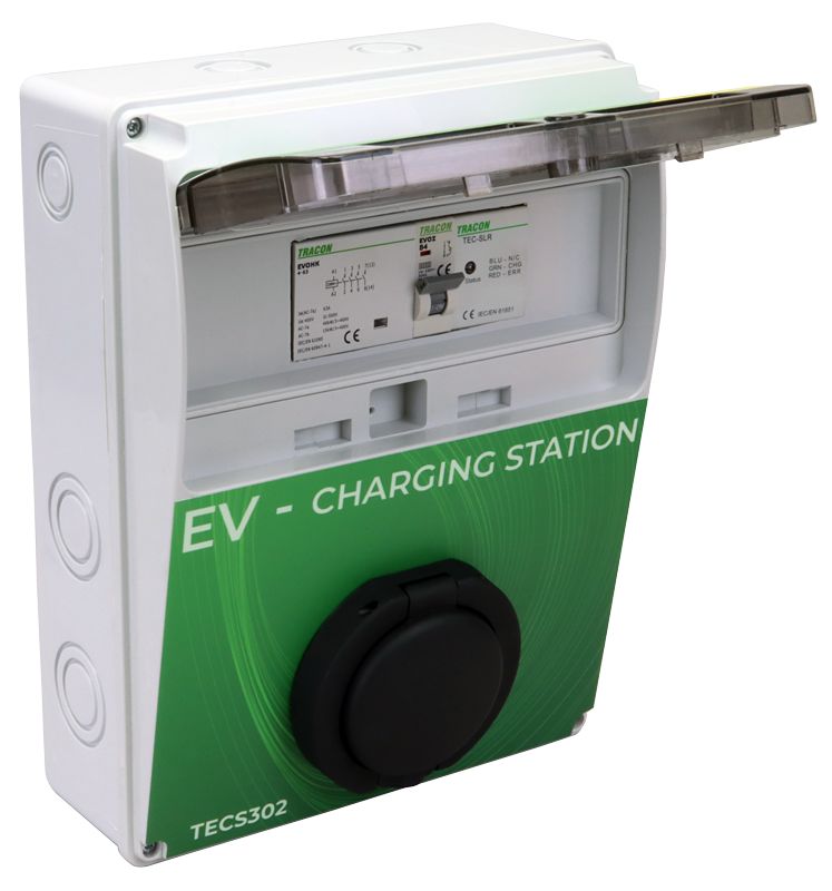 Tracon TECS302 E-AUTÓ TÖLTŐÁLLOMÁS 22kW 3×32A/400V 22kW TYPE2 - Image 2