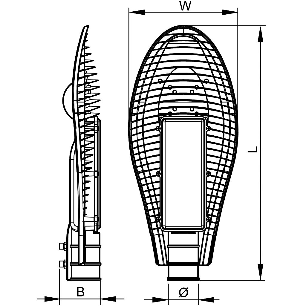 Tracon LSJA150W LED utcai világítás,fix rögzítéssel 100-240 VAC,150 W,15000 lm,50000 h,IP65,4500K,EEI=F - Image 2