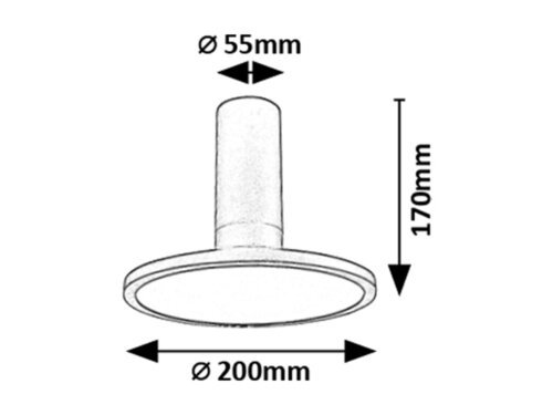 Rábalux 71323 Ovidia,beltéri technikai mennyezeti LED20W H17cm fekete Beltéri lámpa Ráépíthető és Beépíthető IP20 fém - Image 3