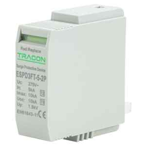 Tracon ESPD3FT-5M T3 AC típusú túlfeszültség levezető betét 5 M, Uc:275V, In:5kA, Uoc:10kV, Up:1,5kV